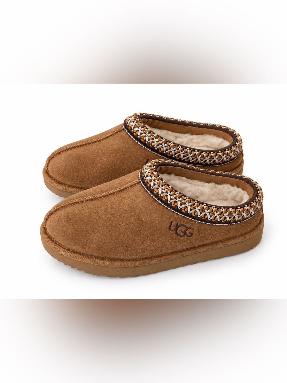 UGG Tasman Chestnut Brown Suede Slipper Toddler Kids Size 7T